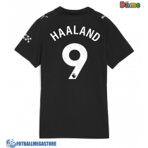 Fotballdrakt Dame Manchester City Erling Haaland #9 Bortedrakt 2025-26 Kortermet